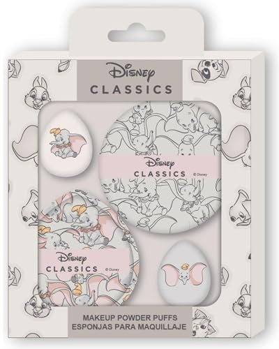 Esponja Maquillaje Disney Classics con Borlas para Polvo | Set de Beauty Blenders y Esponjas para Base, Rubor y Polvo Suelto