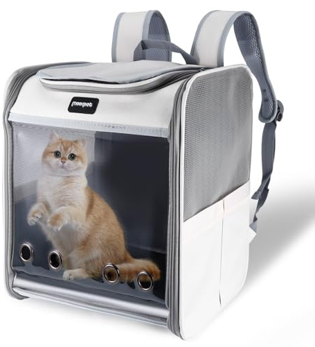 Cat Carrier Backpack, Breathable Net Cat Carrier Bag Front Pack for Cats and Dogs, Cats Carry Case Portable Pets Rucksack for Travel