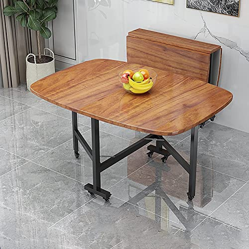 Tavolo da pranzo pieghevole, tavolo allungabile in legno, salvaspazio, multifunzione, universale, per soggiorno, ristorante, terrazza