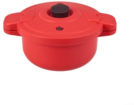 Posheliox Olla de micropresión para uso en microondas, olla multifunción, vaporizador de verduras, olla rápida de arroz y pasta, cocción a presión saludable