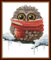 Awesocrafts Kreuzstich Stickpackungen, Eule Schal Niedlich Weihnachten Winter Bilder Vorlagen Stickerei Set Vorgedruckt