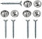 32mm Mirror Screws with Chrome Dome Caps – Decorative Cover Cap Set for Mirrors, Glass Signs, Wardrobes and Tables (Pack of 8)