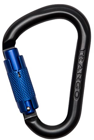 TRANGO Regulock HMS Triplelock-Black (Autolock, 112mm) | Rock Climbing Protection