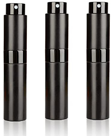 Jagowa 3PCS Perfume Atomiser 8ml Refillable Bottles Perfume Dispenser Portable Sprayer Bottle for Travel Black