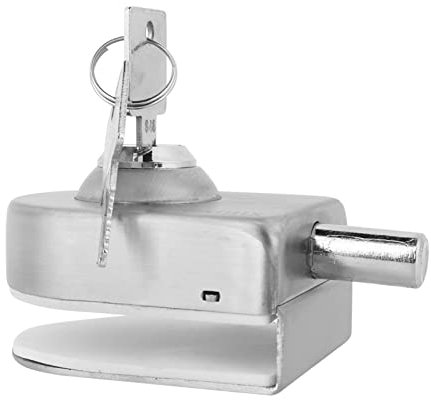 Glastürschloss, Edelstahl Badezimmer Türriegelriegel für Heim Badezimmer, Schlafzimmer, Fensterzubehör