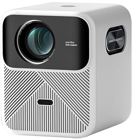 WANBO Mozart 1 Full HD Native 1080P, 4K HDR, 900 ANSI | HDMI Arc | Projektor für Zuhause | Android 2G + 32G | Auto (Focus + Keystone + Hindernisse) | Staubdicht | 16 W Speaker | WiFi 6, BT