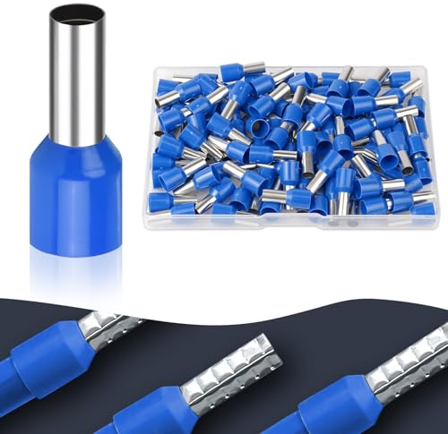 flintronic Pinze Crimpatric 100 Piezzi/16.0mm², Autoregolante Connettore del Cavo, 8 Tipi Puntale Isolato Terminale Isolato Capicorda, Terminali a Crimpare Per Cavo Elettrici, Puntalini Elettrici