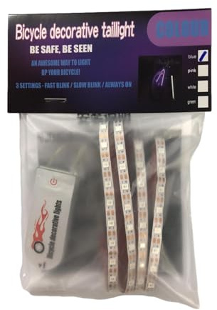Luce di decorazione del telaio per biciclette a LED con scatola batteria-luce impermeabile, a prova di polvere, a batteria a batteria | Luce di avvertimento per scooter, motociclette e biciclette | Lu
