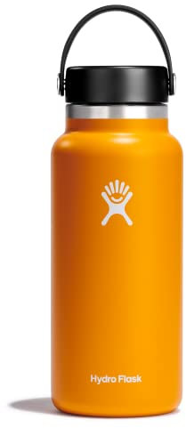HYDRO FLASK - Trinkflasche 946ml (32oz) - Isolierte Wasserflasche aus Edelstahl - Sportflasche mit auslaufsicherem Flex Cap-Deckel & Gurt - Thermoflasche Spülmaschinenfest - Weite Öffnung - Starfish