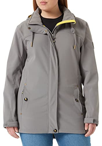 Ankerglut dam Damen Softshellmantel Kurzmantel Mit Kapuze Gefüttert Softshelljacke Übergangsjacke #Ankerglutbrise Softshelljacka