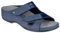 Berkemann Damen Berkoflex Pantolette Leder/Stretch medium Fußbett: herausnehmbar 8,5 blau Prägenubuk/Stretch