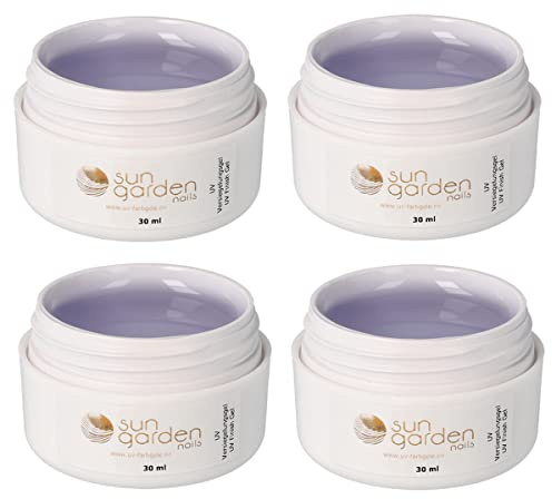 Sun Garden Nails-UV Classic Versiegelungsgel Klar 4 x 30ml Finish Gel Nail Set