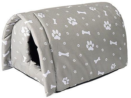 Whiwhi Katzenhaus Für Draußen Winterfest Wasserdicht Und Warm Hundehöhle Waschbar Wetterfest Katzenhöhle Tierheim Für Streuner Haustiere 42x31x28cm