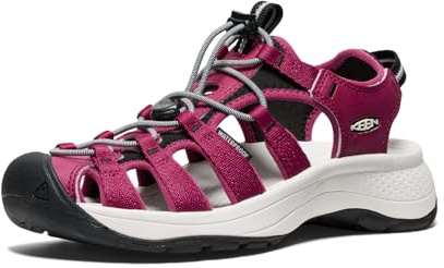 KEEN Women's Astoria West Closed Toe Sandals, Beaujolais/Star White, 9