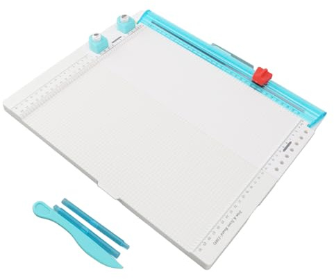7 in 1 Paper Trimmer, Paper Trim Cutter Score Board Scoring Tool, Scoring Board Craft Paper Cutter Folding Scorer, Craft Paper Cutter with Grid Lines and Side Rule for Cardstock