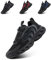 Hitmars Baskets Homme Chaussures de Sport Légères Chaussures Running Hommes Basquettes Marche Fitness Running Tennis Outdoor Gym Jogging Sneakers Noir EU43