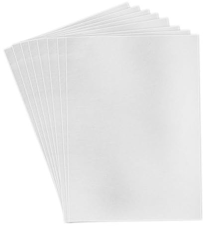 HJZHII 8 Stück A5 14,8 × 21cm Bedruckbare Stickvlies Wasserlöslich,Blank Wasserlösliches Stickvlies Stabilisator,Selbstklebend Stickvorlagen Wasserlöslich Embroidery Stickmaschine für Anfänger Drucken