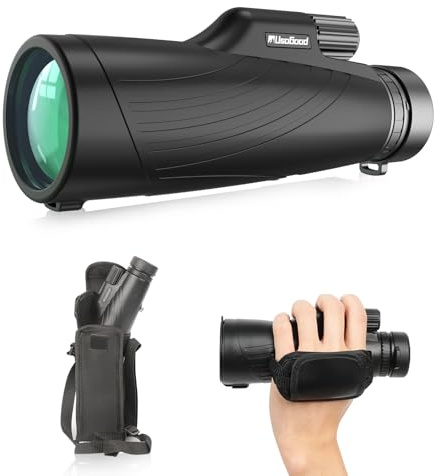 Usogood 12X52 Monocular Telescope, Monoculars for Adults High Power with BAK4 Prisms and FMC Lens, Compact Life Waterproof Monocular for Bird Watching Gifts Hiking Camping with Hand Strap