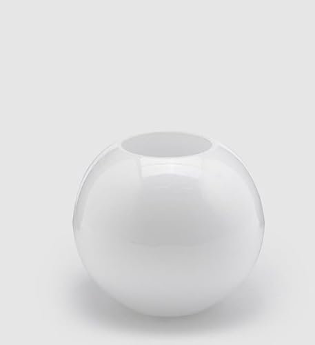 EDG Enzo De Gasperi Vaso Sfera H 16 Cm D 18 Vetro Molato White