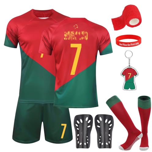 Sidesea Football Kit Training Set - Soccer Jersey, Training Accessories, Socks, Guard Plate, Keychain for Boys and Girls