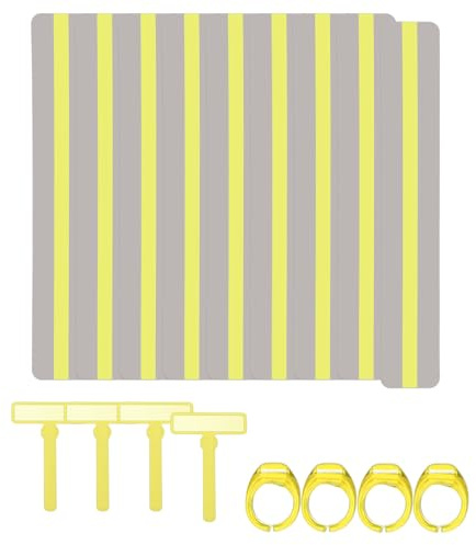 PATIKIL 16 Pcs Outils de Lecture pour Dyslexie, Bandes de Lecture Guidée Traqueur de Lecture Recouvrement Coloré Marque-Pages surlignés Pointeurs pour Doigts Enseignant, Jaune