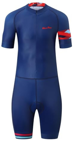 UGLY FROG Hommes Pro Trisuit Manches Courtes Triathlon Costume pour Ironman, Triathlon Costume Manches Courtes Trisuit SpeedSuit Skinsuit Sike