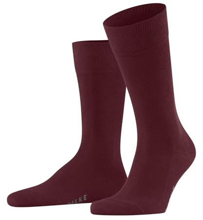 FALKE Herren Socken Family M So Baumwolle einfarbig 1 Paar, Rot Ruby 8830, 43-46