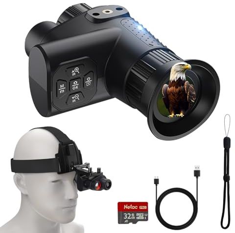 4K Night Vision Monocular for Adults – Infrared Digital Night Vision Device with Starlight Sensor, 7-Level IR Brightness, 8× Digital Zoom – for Hunting, Security, Wildlife & Outdoor Night Use