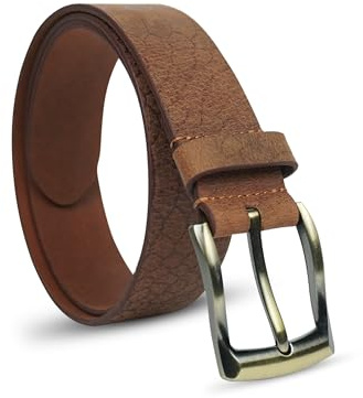 VALANTI Leather Belts for Men – Genuine Buffalo Leather Belt | Black & Tan Leather Belt | Classic Men's Belt for Jeans, Trousers and Everyday Wear | Belt with Gift Box