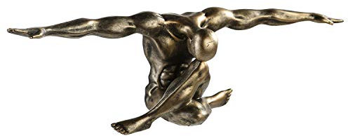 Casablanca Deko Figur Cliffhanger - Hochwertige Skulptur aus Kunsthatz - Bronze Gold - Höhe 20 cm - Sport - Statue