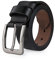 VRLEGEND Ledergürtel Herren 110-175cm Gürtel Leder Jean Business Metall Retro Jeansgürtel Vollrindleder 38mm Breite (110cm, Schwarz)