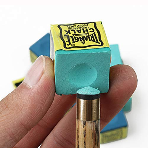 MZY1188 Tiza de Billar, Tiza Verde Seca/Azul aceitosa Tizas Antideslizantes Tiza de Billar Antideslizante, Tiza de Snooker Tiza de Billar Accesorios de Billar duraderos