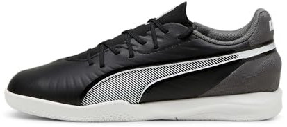 PUMA Unisex Kinder King Match It Jr Soccer Shoe, Puma Black Puma White Cool Dark Gray, 30 EU