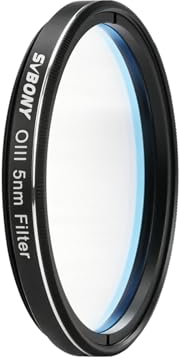 Svbony SV227 Teleskopfilter, 5,1 cm, OIII 5 nm Schmalband-CCD-Filter, Lichtverschmutzungsfilter reduziert Lichtverschmutzung und Himmelsglühen, verbessert Kontrast und Details für Deep Sky