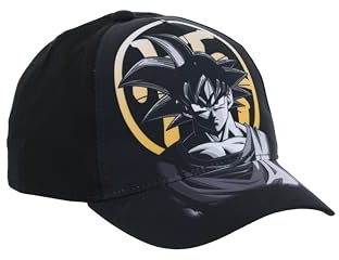 Dragon Ball Z Baseball Kappe für Jungen, Goku Design Baseball Hut Kinder-Sommermütze, Geschenk für Jungen | Schwarz