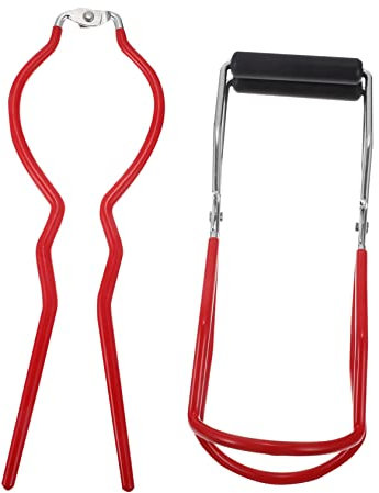 OKUMEYR 2pièces Pince à Bocaux Acier Set De Outils De Manipulation Anti-brûlure Pour Conserves Et De Bouteilles Accessoires De Cuisine Et