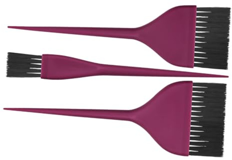 LOORGVEL 3pièces Set De Pinceaux De Coloration Pour Cheveux Brosse De Professionnelle Et Outils De Salon Application Rapide Et Uniforme Violet