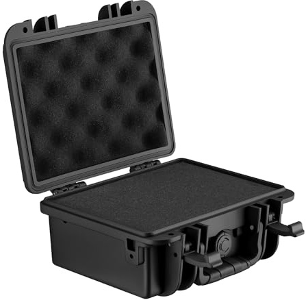 Wiltec Multipurpose Carry Case 25 x 21.8 x 11.3cm, Spacious Storage Case, Toolbox Made of PP Plastic and Fibreglass, Perfect for Tools, Cameras and Delicate Items