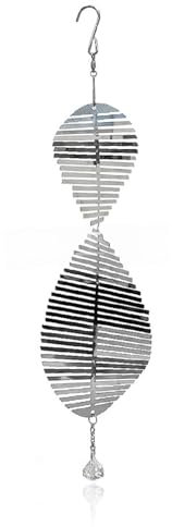 GAJUS 1pcs carillon éolien, carillon éolien en acier inoxydable en spirale 3D, suspendu, carillon éolien de patio, intérieur et extérieur,balcon, suspendu, décorations suspendues en acier inoxydable