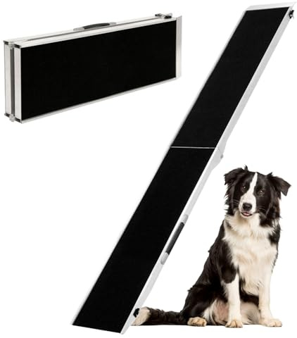 Petigi Rampa per cani per auto, alluminio, rampa per cani, SUV, antiscivolo, portata 70 kg, 90 kg o 150 kg, modello: 01-213 cm