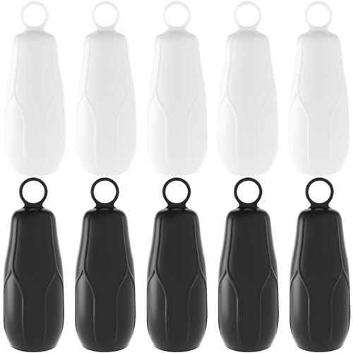 Hperu Couvercles de bouteilles en Silicone, 10 pièces, manchons élastiques pour voyage, anti-fuite avec trou de transport pour articles toilette, couvercle bouteille voyage
