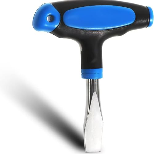 Large Flat Head Screwdriver, Plastic Ergonomic Flat Head T-Handle Screwdrivers, Easy to Use Slotted Screwdriver for Film Sets and The Repair of Other Electronic Products