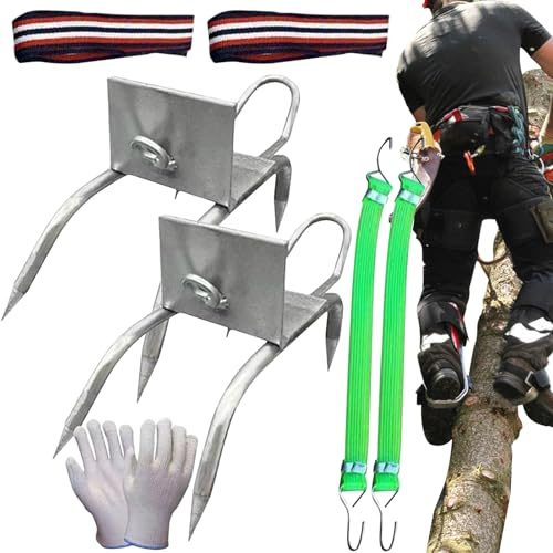 Brocas de escalada - Zapatos de escalada para árboles para gatos al aire libre - Equipo de exterior portátil antideslizante para profesionales 'arboricultura Cosecha de frutas para la construcción