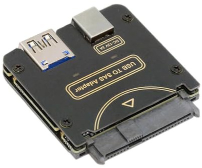 JSER Adattatore RAID USB 3.0 5Gbps da host a SFF-8482 SAS 29Pin per dischi rigidi, con chipset e porta di alimentazione, compatibile con laptop (alimentatore 12V/3A non incluso)