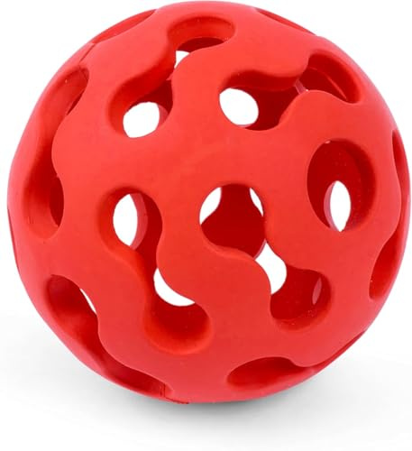 Petface Toyz Bone Lattice Ball Dog Toy, Red