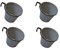 4X Pflanztopf mit Halter für Europalette Balkon usw. Metall 12X10 cm Beet Garten vor der Haustüre für Europaletten oder passende Einwegpaletten Einsatz Blumen Pflanzen