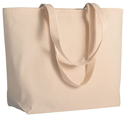 Artexia Tote Bag mit Langen Griffen - Strapazierfähige Umweltfreundliche Canvas-Tasche, Shopper aus Baumwolle, Einkaufstasche, Stofftasche, Beige, 50x37x16cm