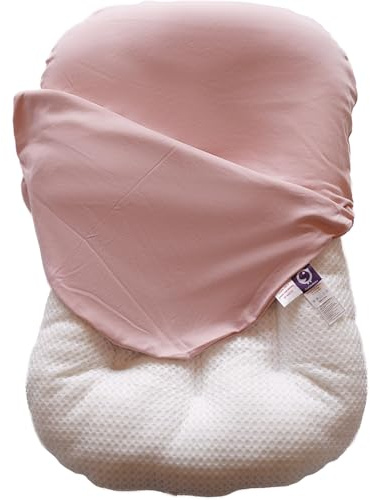 Infant Lounger, Baby Nest Cover for Baby Girls & Boys, Newborn Essentials for Baby 0-12 Months, 100% Cotton Breathable (Mistyrose)