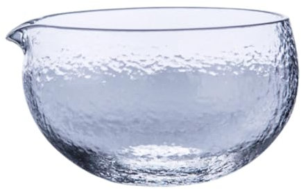 Fenteer Cuenco de Cristal para Matcha con vertedor, Taza Ceremonial para Mezclar Chawan Matcha para Cocina