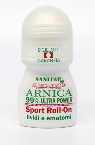 SANITOP99 - Arnika für Pferde für den menschlichen Gebrauch - Roller - Muskel- und Gelenkschmerzen - Kugelmassage - Für Muskeln und Gelenke - Arnika Roll On - Sport - 50 ml - 100% natürliche Formel
